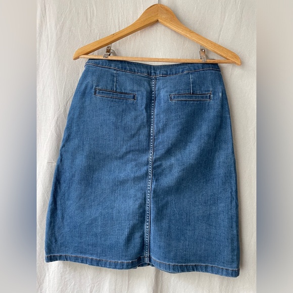 PAUL & JOE Denim Mid-Length Button Skirt - Picture 2 of 3